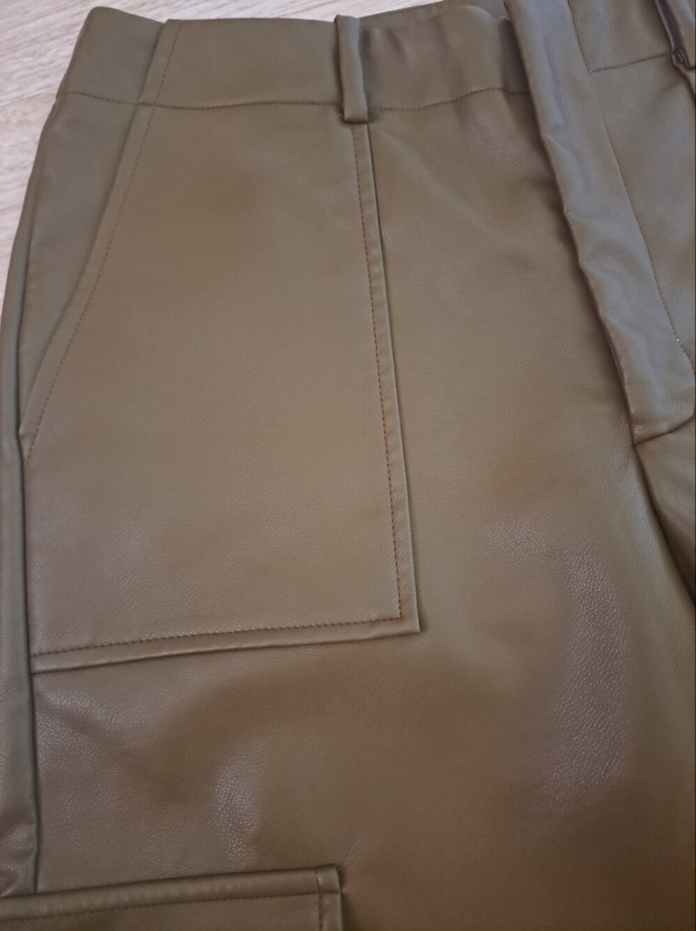 WAYF women  Olive Cargo Pants - Wide Leg Utility Style - Picture 7 of 8